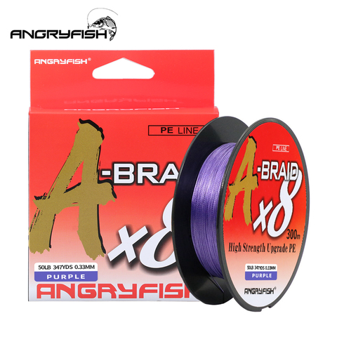 Angryfish A-braid 8X 300M Braided Fishing Line 5 Colors Super Strong PE Line Strong endurance ► Photo 1/5
