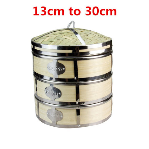 stainless steel Bamboo wooden bun Steamer Kitchen Cookware Fish Rice Dim Sum Basket Rice Pasta Cooker food Steamed stuffed ► Photo 1/6