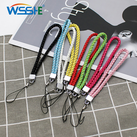 8 Colors Braided Phone Lanyard for Keys USB stick ID card Mobile Phone Strap Universal Weave rope Non-slip 20 cm Short Lanyards ► Photo 1/6