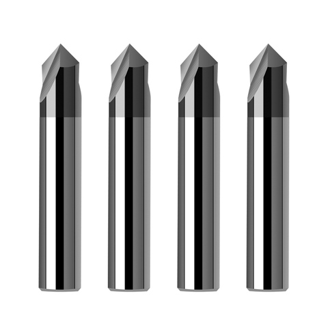 CNC carbide Chamfering milling cutter 60 90 120 degree coated 3 flutes deburring end mill engraving and carving router bit Tools ► Photo 1/6