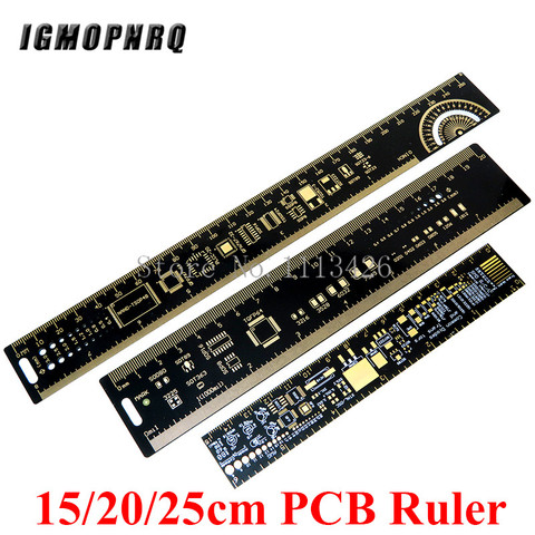 15cm 20cm 25cm Multifunctional PCB Ruler Measuring Tool Resistor Capacitor Chip IC SMD Diode Transistor Package 180 Degrees ► Photo 1/1