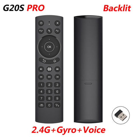 G20S PRO 2.4G Wireless Smart Voice Backlit Air Mouse Gyroscope IR Learning Google Assistant Remote Control for Android TV BOX ► Photo 1/6