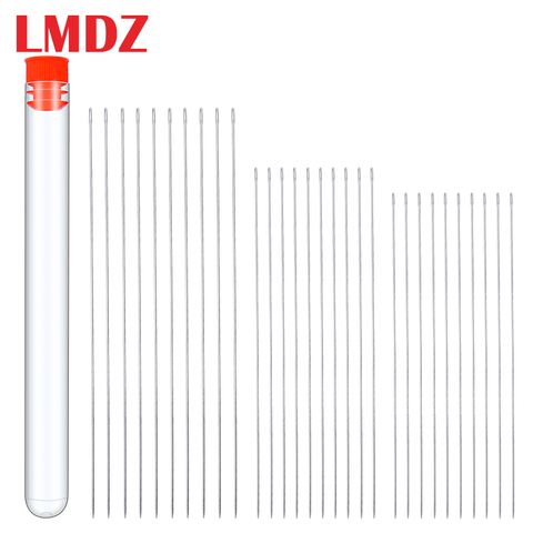 LMDZ 3 Size 30 Pieces Long Beading Needles with Needle Bottle 0.45 mm 0.55mm Diameter and 80mm 100mm 120 mm/ Long ► Photo 1/6