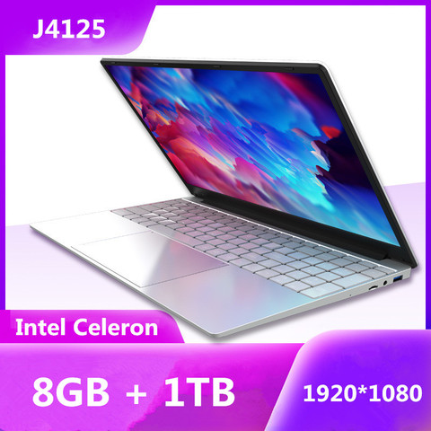 2022 DDR4 RAM 8GB 1TB SSD Ultrabook Laptop Computer with 2.4G/5.0G Wifi  Bluetooth For Intel Celeron J4105 windows laptop ► Photo 1/6