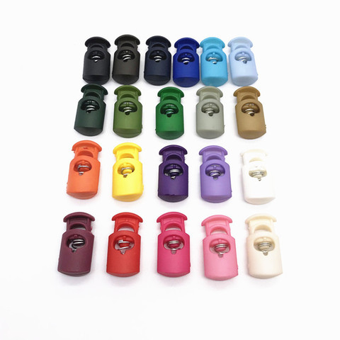 10pcs Colorful Plastic Spring buckle Cord Lock Spring Stop Toggle Stopper Clip For Sportswear Clothing Shoes Rope DIY Craft Part ► Photo 1/6