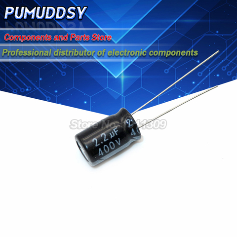 20PCS Higt quality 400V2.2UF 8*12mm 2.2UF 400V 8*12 Electrolytic capacitor ► Photo 1/1