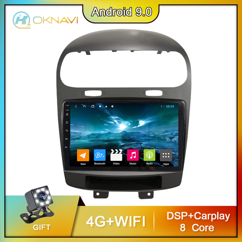 Smart Car Radios Radio with Navigation GPS Navigation Multimedia Player Android 9.0 2 Din for Dodge Journey Fiat Leap 2012-2022 ► Photo 1/6