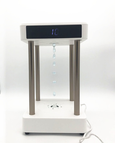Anti-gravity time hourglass water drop backflow negative ion air purifier in addition to formaldehyde with atmosphere lamp ► Photo 1/6