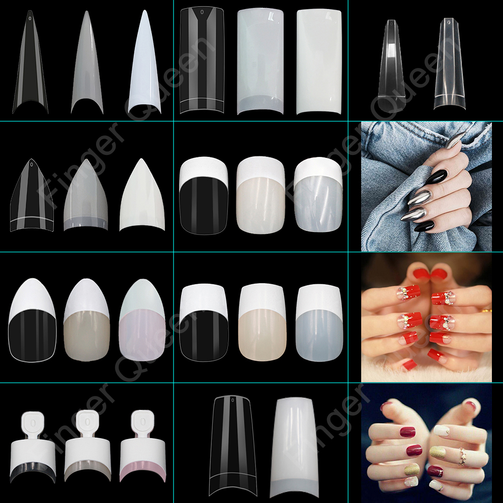 Buy Online New 100pcs Ballerina Stiletto Coff Acrylic Nail Tips Full Half Cover Tips Coffin Fake Nails Uv Gel Manicure False Nails Art Alitools