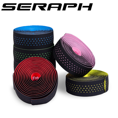 Free Shipping Seraph Road bike Handlebar tape Bar pink/black/white/red/green/blue  Anti-sweat Strap 2 Bar Bike parts ► Photo 1/6