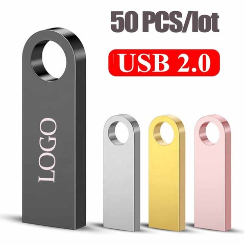 Wholesale Metal USB Flash Drive Pendrive 2GB 4GB 8GB 16GB Free Custom LOGO USB Sticks Pen Drive 32GB 64GB 128GB 2.0 Memory Stick ► Photo 1/1