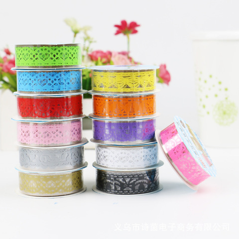 Lace Sticky Paper SELF Adhesive Washi Tape Sticker Scrapbooking Decorative DIY Sticker for Album Gifts for Kids ► Photo 1/6