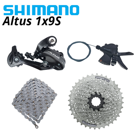 SHIMANO Altus M2000 M370 1x9 Speed Groupset MTB Mountain Bike Shift Lever Rear Dearilleur Cassette Chain 9V SGS 9s freewheel ► Photo 1/5