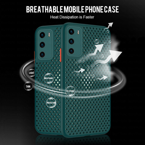Heat Dissipation Breathable Cooling Phone Cover Case For Tecno Pouvoir 4 Pro Spark 5 Air Camon 12 15 4 Lite Camon12 Spark4 ► Photo 1/6