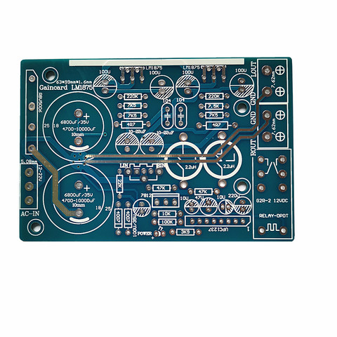 LM1875  Amplifier PCB  Stereo  Gaincard GC Version LM1875 Low Distortion AMP PCB No components ► Photo 1/2