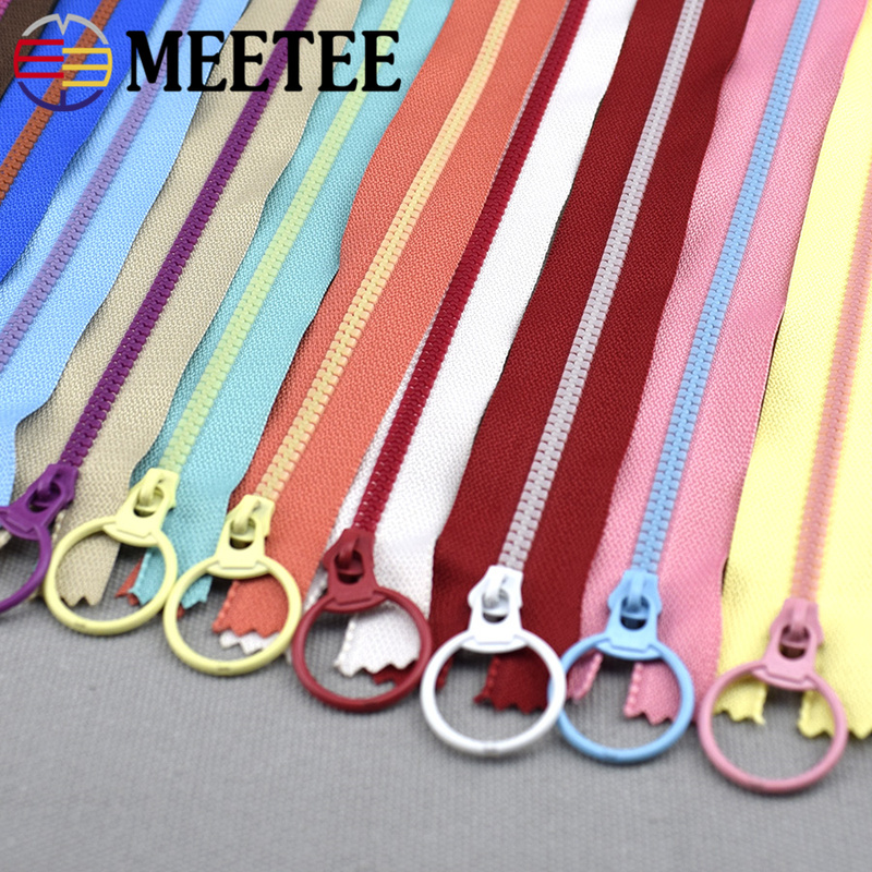 2Pcs 3# Open-End 40-70cm Close-End 15-30cm Metal Zippers Bag