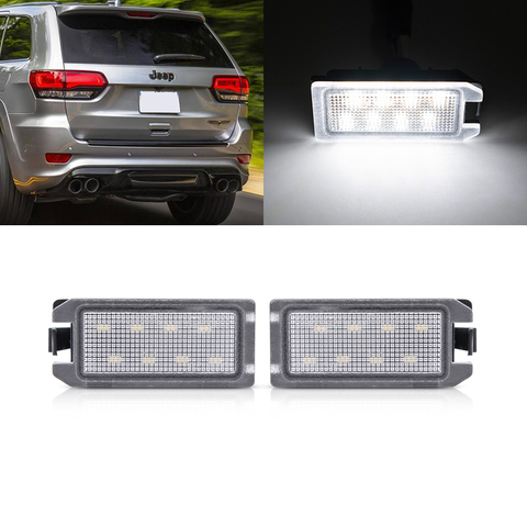 2x White Canbus SMD Led License Plate Lights Lamp For Jeep Grand Cherokee 14-20 Compass Patriot 14-17 For Dodge Viper 13-17 ► Photo 1/5