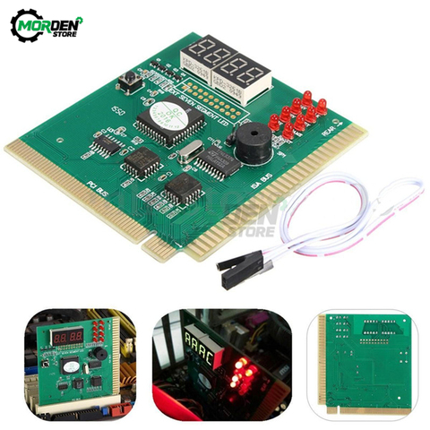 2 / 4 Digit LCD Display PC Analyzer Diagnostic Post Card Motherboard Tester with LED Indicator for ISA PCI Bus Mian Board ► Photo 1/6