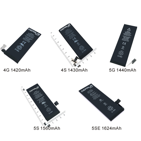 Mobile phone battery for iphone 4G 4S ip5G 5S 5SE actual capacity mobile battery 0 cycle high quality new ► Photo 1/6