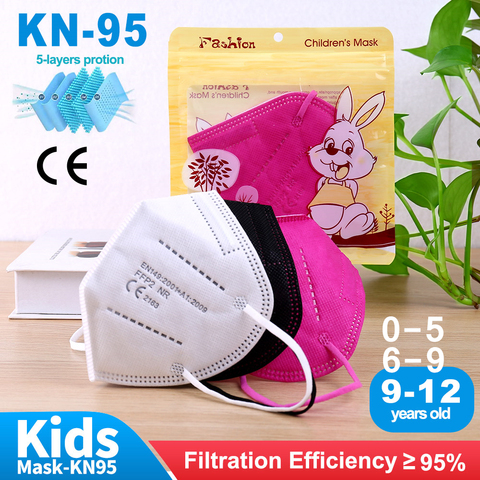 0-12 Aged Kids FFP2 Face Mask Reusable Mascarilla KN95 Infantil Facial Masque Enfant Children's Mouth Masks Mascarillas Niños ► Photo 1/6