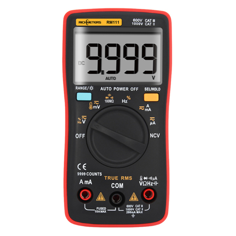 RM111 Digital Multimeter Auto Range 9999 Counts 100M Ohm Temperature AC/DC Voltage Ammeter Current Meter Tester True Rms ► Photo 1/5