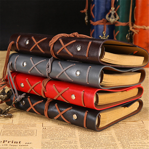 PU Leather  A6 Binder Notebook Cover Daily Note Book Vintage Colour Paper Kraft Notebook ► Photo 1/6