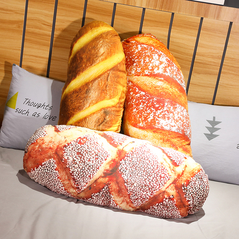 Long Butter Bread Meat floss Sesame Pizza Beefsteak Pillows Food Plush Pillow Simulated Snack Decoration Backrest Cushion ► Photo 1/6