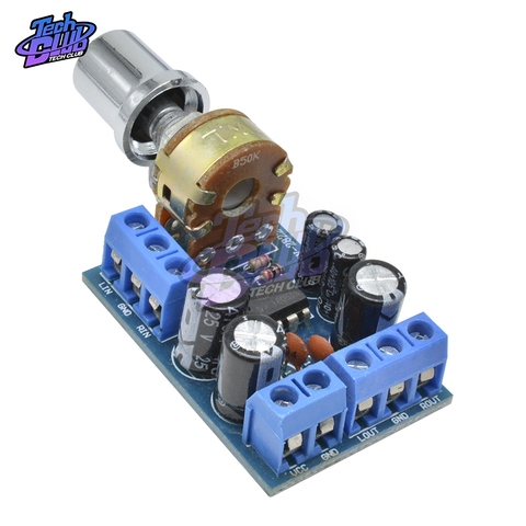 DC 5V 12V TDA2822 TDA2822M Mini 2.0 Channel 2*1W Stereo Audio Power Amplifier Board CAR Volume Control Potentiometer Module ► Photo 1/6