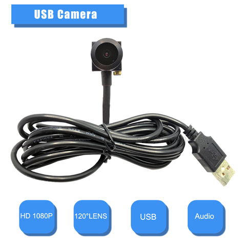 HD 1080P/2MP Wide Angle Mini USB Camera CCTV Camera With Video Surveillance UVC USB camera mini Windows pc webcam free shipping ► Photo 1/6