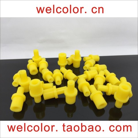 Syringe silicone soft yellow pumping air hollow joint part rubber connector 4 4.0 4mm ciss inkjet cartridge cleaning clean tool ► Photo 1/6