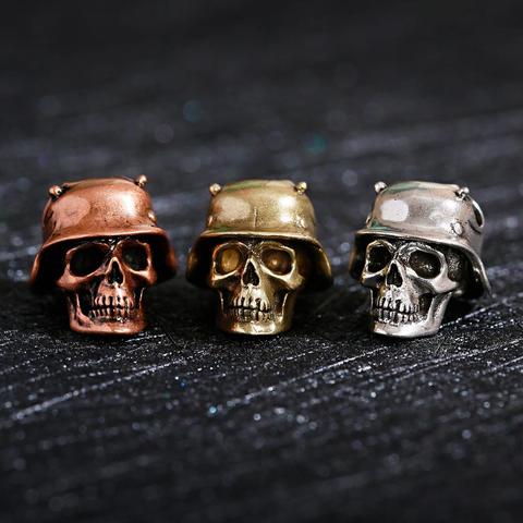 Retro Style Fashion Beads 1 Piece/Lot Helmet Shot Soldier Skull Shape Beads For Handmade DIY Hand-Knitted Bracelet 2022 Jewelry ► Photo 1/6