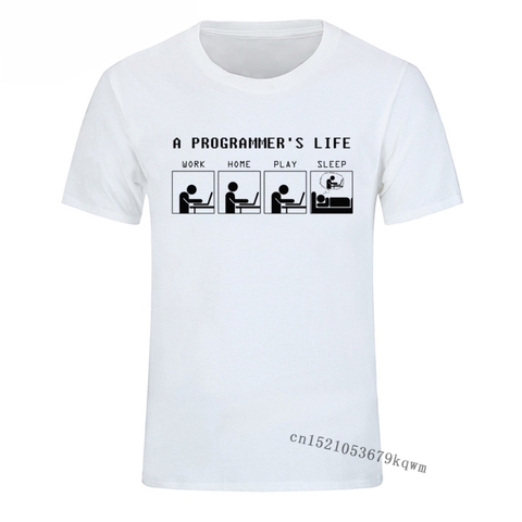 Computer Code Programmer Life T Shirt Engineer Programmer Tshirt Vintage Aesthetic Men's Printed New Tees Drop Shipipng ► Photo 1/6