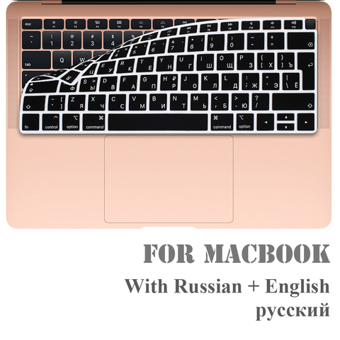 Russian laptop keyboard cover for macbook pro13 touchbar US / EU version for 13air A1932 A2179 A2159 A2289 A1708 Silicone film ► Photo 1/6