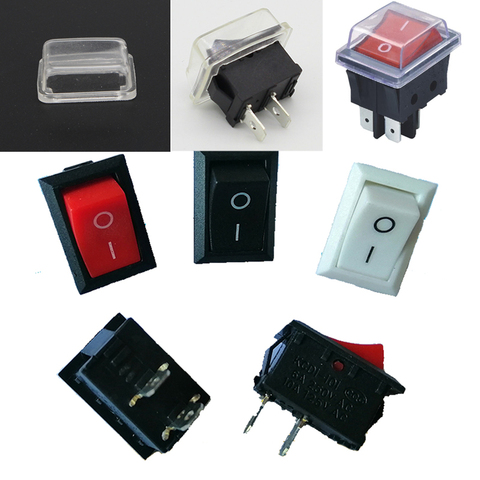 5pcs KCD11-101 3A / 250V black 10 * 15mm SPST 2PIN in / from G130 boat car dashboard rocker switch RV ATV home ► Photo 1/6