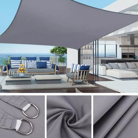 Summer outdoor waterproof anti-UV shade canvas Oxford cloth sunscreen rain cover garden courtyard awning 300D awning ► Photo 1/6