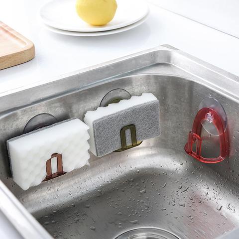 Kitchen Bathroom Sink Suction Cup Sponge Holder Bracket Suction Cup Dish Cloth Bracket Washer Soap Storage ► Photo 1/6
