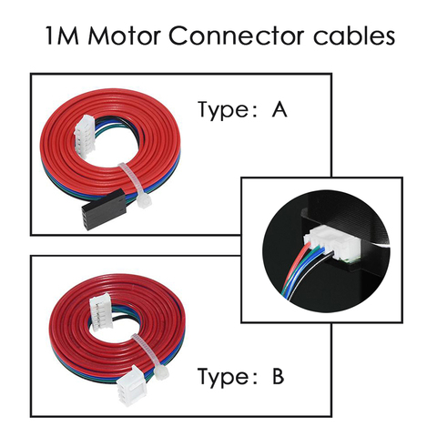 1M DuPont line two-phase XH2.54 4pin to 6pin Terminal Motor Connector cables for Nema 42 Stepper Motor ► Photo 1/6