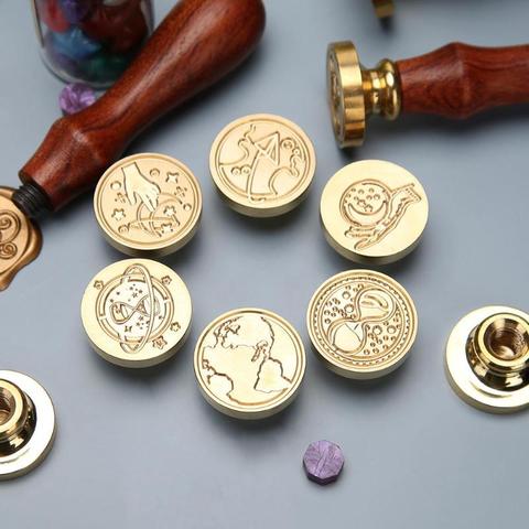 1PC Retro Wax Seal Stamps Wooden Handle Sealing Wax Stamp for Letter Envelope Decoration Sealing Stamp Craft Gifts ► Photo 1/6