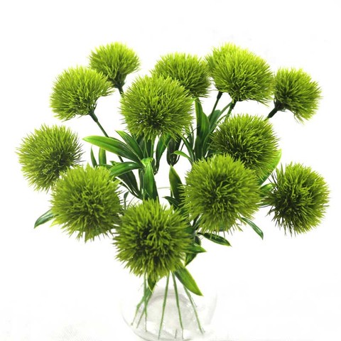 1pcs Dandelion Flowers Home Decorative 25cm plastic fake Artificial Flowers For Home party Wedding green real touch Decor ► Photo 1/6