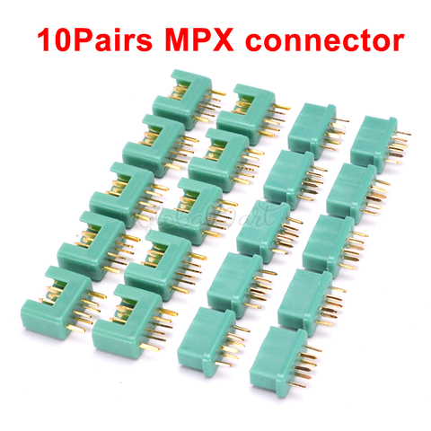10 pairs MPX Connector plug RC 24K Connector Goldplated aeromodelling field Accessories For RC Tools Parts ► Photo 1/5