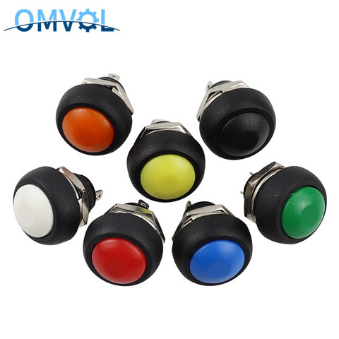 1PCS 12mm Self-Recovery PBS-33B Mini Push Button Switch, 2Pin 1A Momentary Waterproof Reset Push Button ► Photo 1/6