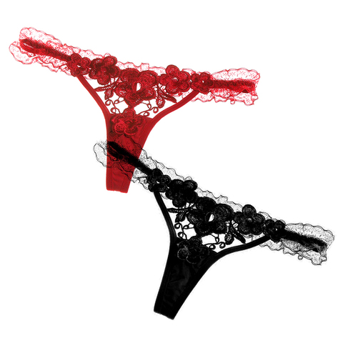 New Women's Panties Sexy Thongs Seamless Panties Low Waist Lace women Briefs T - Back Transparent Breathable Intimates g String ► Photo 1/6