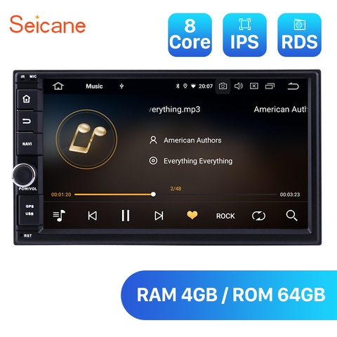 Seicane Android 10.0 Universal 7 inch Car Radio Navigation GPS Multimedia Player for NISSAN TOYOTA KIA VW Honda Mirror Link ► Photo 1/5