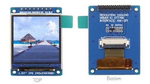 IPS 1.54 inch 8PIN SPI HD TFT LCD Color Screen (Board/No Board) ST7789 Drive IC 240(RGB)*240 ► Photo 1/1