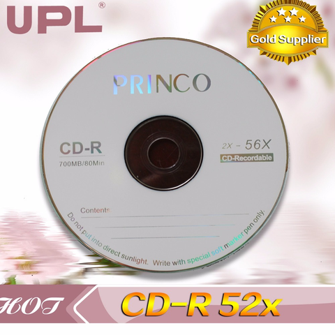 Wholesale 10 discs Grade A x52 700MB Blank Princo Printed CD-R Disc ► Photo 1/1