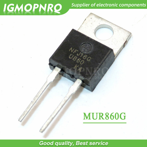 10PCS MUR860 U860 MUR860G TO-220 8A/600V ultrafast recovery diode new original ► Photo 1/1