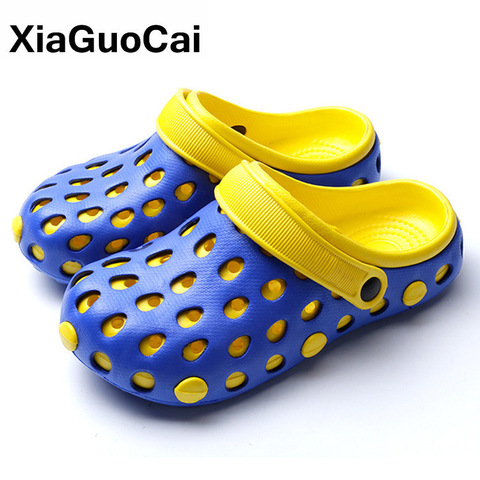 Men Home Slippers Summer Garden Shoes Quick Dry Bathroom Flip Flops Male Beach Sandals High Quality Clogs Man 2022 Cheap Mules ► Photo 1/6