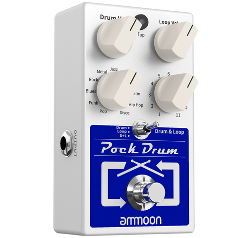 ammoon PockDrum Drum & Loop Guitar Effect Pedal 3 Modes 11 Drum Styles 11 Rhythm Types Built-in Looper Max. 20min Recording ► Photo 1/6