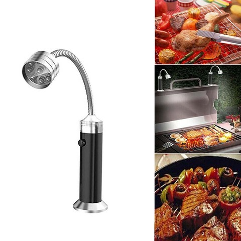 1pc 9 LED Flashlight BBQ Grill Light Outdoor Super Bright Magnetic Base Barbecue Lights Soft Tube Torch Lighting Lamp ► Photo 1/4