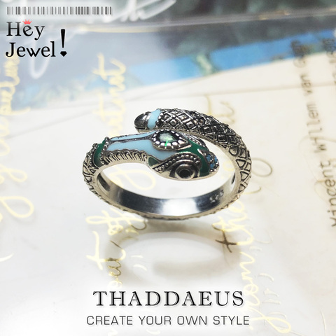 Tropical Mystic Snake Ring,Europe Style Fashion Good Myth Jungle Jewerly For Women,2022  Bohemia Gift In 925 Sterling Silver ► Photo 1/6